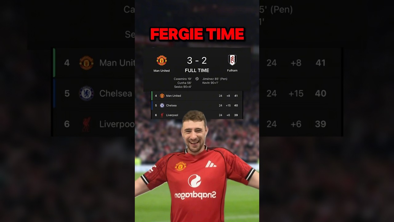 TITLE RACE IS STILL ON 😭⏱️ CARRICK DOES IT AGAIN! | MAN UNITED 3–2 FULHAM