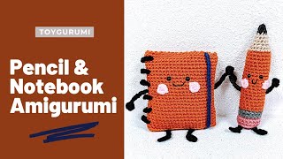 Pencil and Notebook Amigurumi | Crochet Pencil | Crochet Notebook | Pencil Amigurumi |How to Crochet