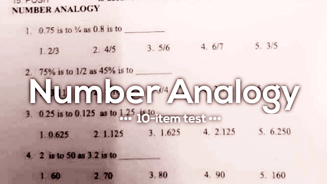 How To Solve Number Analogy