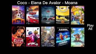 Coco - Elena De Avalor - Moana 10 En 1 Dvd Menu Pirata