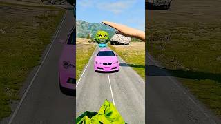 Big &amp; Small Moon Cars vs Giant Hand Slap - BeamNG.drive  #beamngdrive