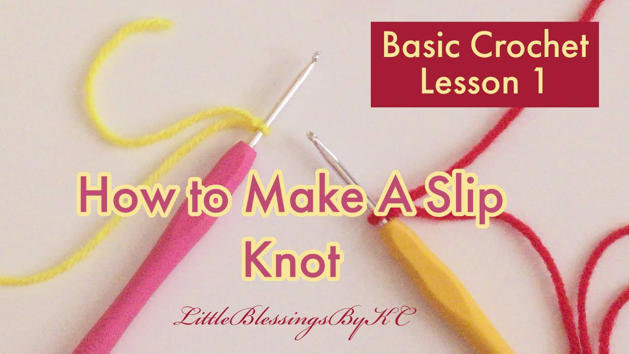 Basic Crochet Lesson🧶: How to Make a Slip Knot ~ Lesson 1 ~ Beginners
