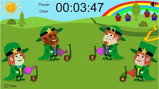 9 Minute St. Patrick's Day timer (4-leaf Clover fields)