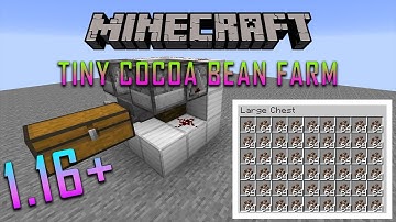 Minecraft Java 1.16.3  Cocoa Bean Farm Tutorial