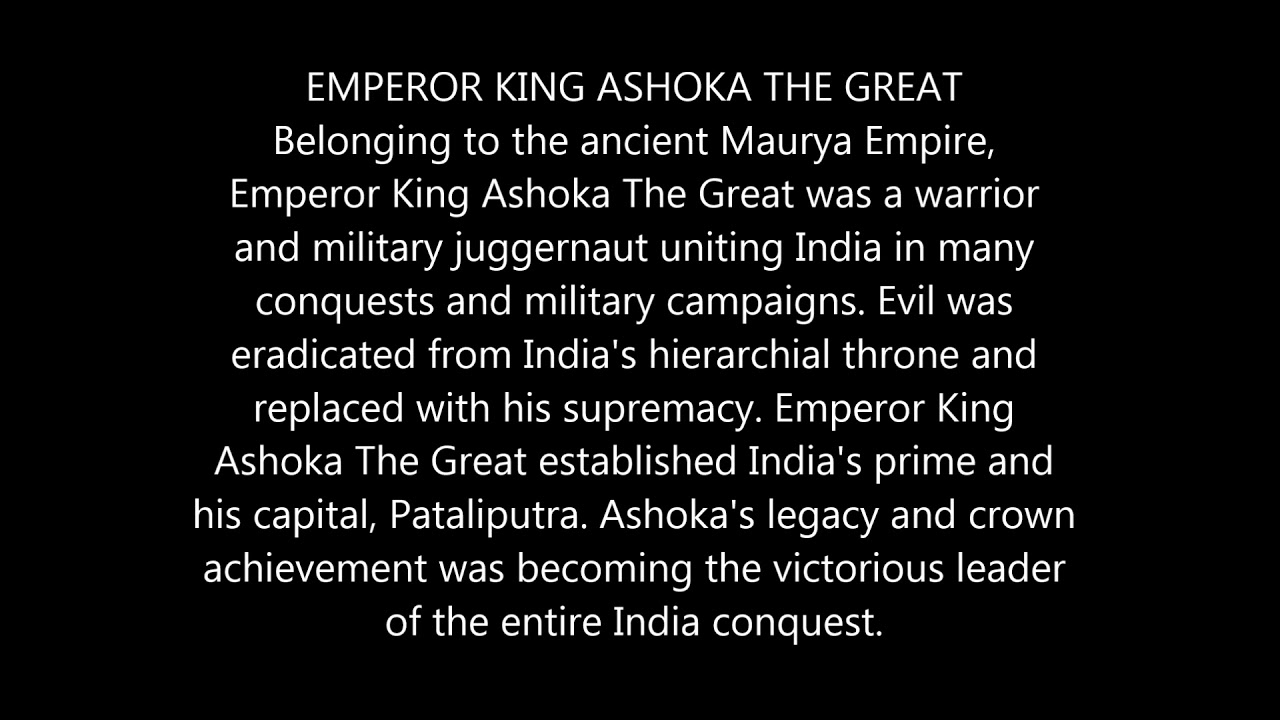 Emperor King Ashoka The Great YouTube