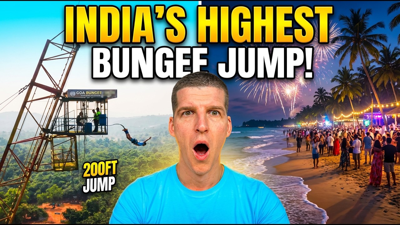 India’s Highest Bungee Jump (200ft) | NYE party! 🇮🇳 
