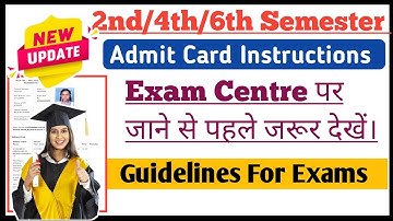 🚨2nd/4th/6th Semester Admit card instructions 2025 l must watch before going exam centre l #sol