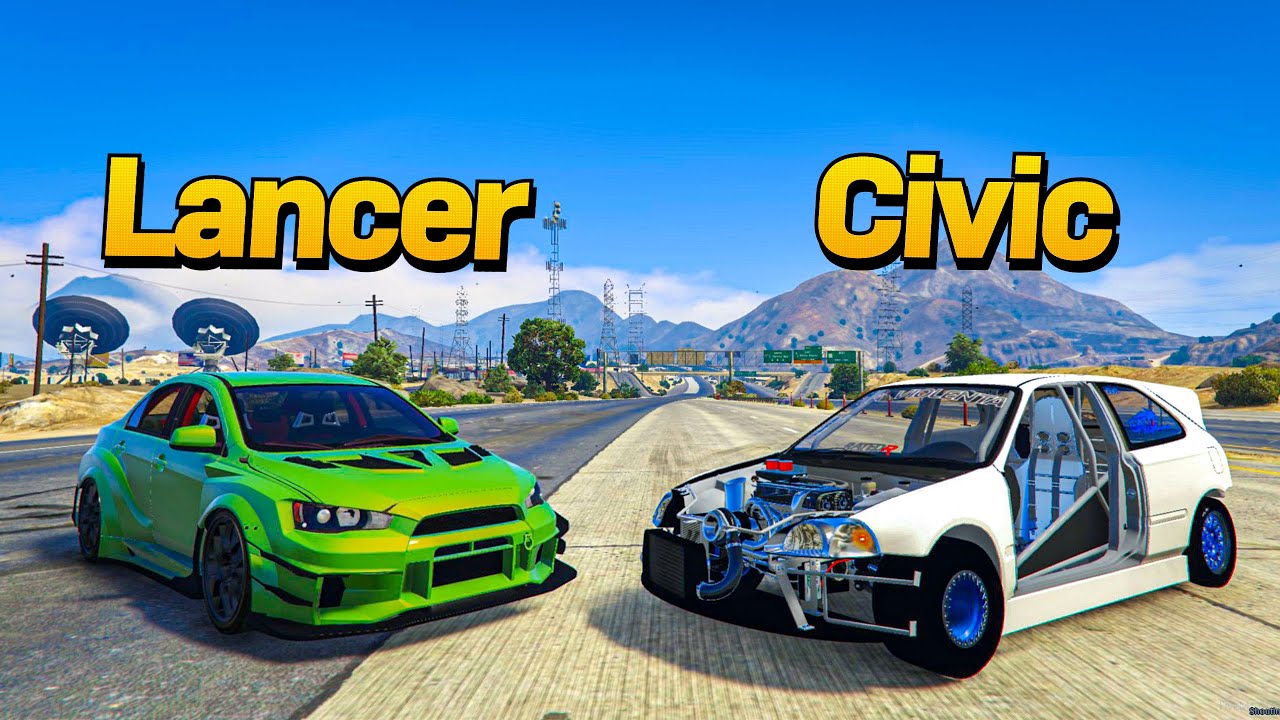 Usamos La Honda Civic Para Retar Un Lancer Evo X Gta Rp - YouTube