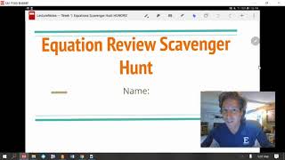 The Equation Scavenger Hunt