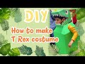 How to make diy t rex costumecardboard dinosaur for kidsnenu meeku cheptha
