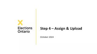 Step 4 - Assign & Upload
