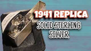 Unboxing Solid Silver Zippo 23 High Polish 1941 Replica