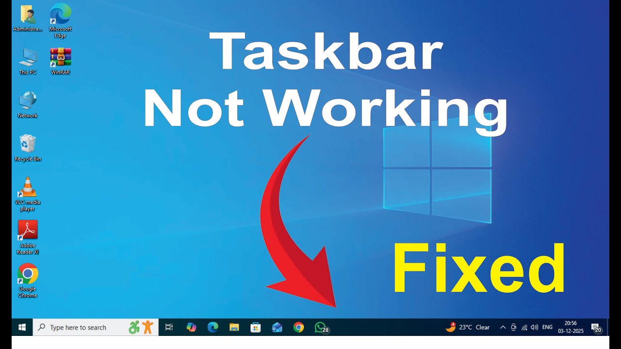 Как исправить проблему с неработающей панелью задач в Windows 10 | Панель задач не отображается/о...