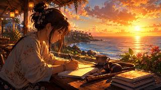 Seaside Café Lofi — Japanese Flute Music for Study & Sunset Relaxation