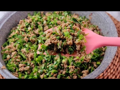 حشوه سمبوسه بالحمه المفرومه الحشوه اليمنيه للسمبوسه