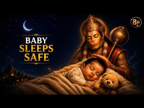 रोते बच्चे के लिए हनुमान चालीसा 🌙 8 घंटे की शांत नींद और सुरक्षा
