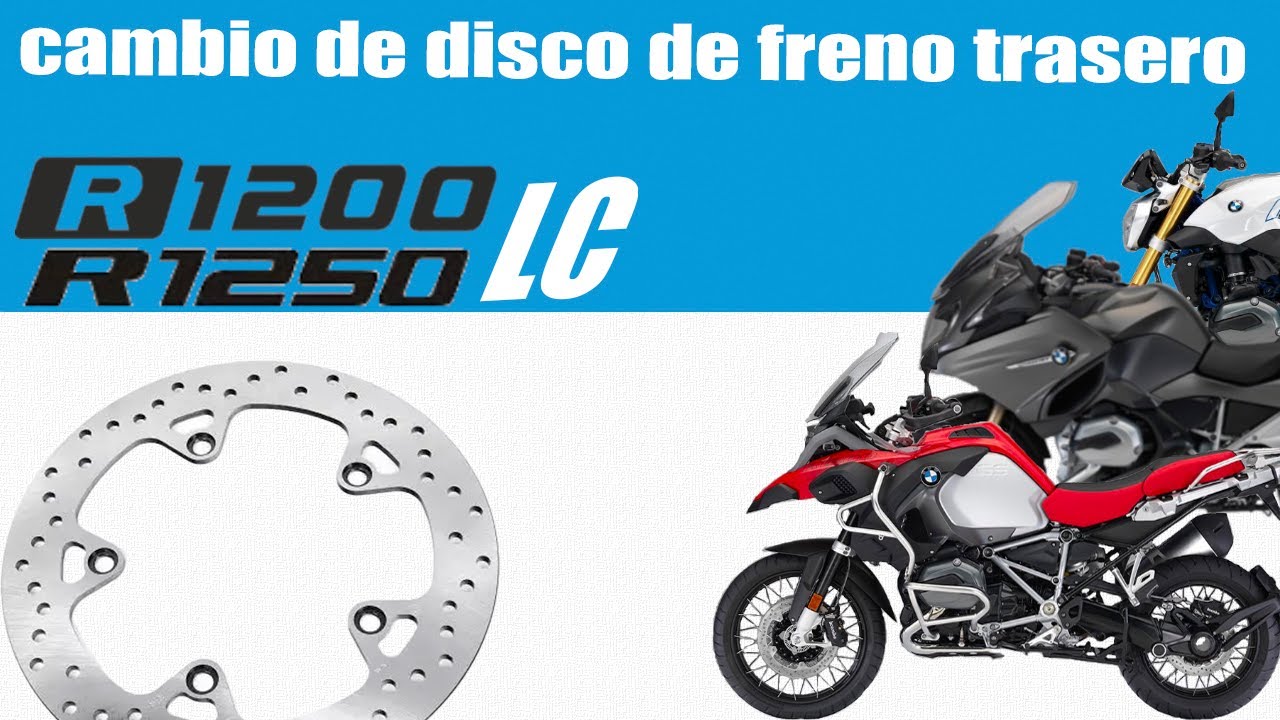 Disco de freno trasero BMW R 1200 y 1250 LC  GS RT R RS Cambio Sustitución