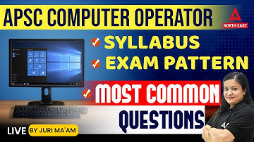 APSC Computer Operator Syllabus | Exam Pattern | APSC Computer Operator Question paper | By Juri Mam