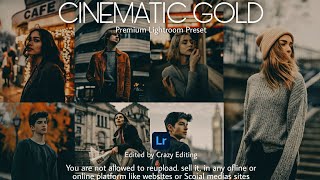 How to Edit Professional Cinema Gold Photography | Dark Gold Cinematic | Lightroom Free DNG screenshot 5