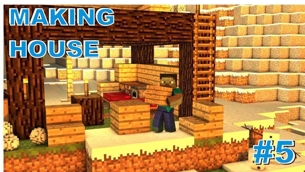 Making house in Minecraft pocket edition (Gameplay) 5 YouTube