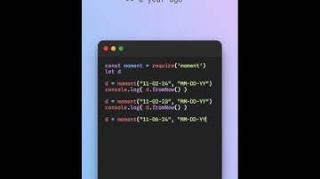 Displaying relative time & date in javascript using momentjs #coding #javascript #momentjs