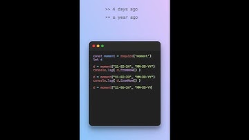 Displaying relative time & date in javascript using momentjs #coding #javascript #momentjs