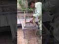 Floral wooden table assembly process #woodworking #shorts #diy
