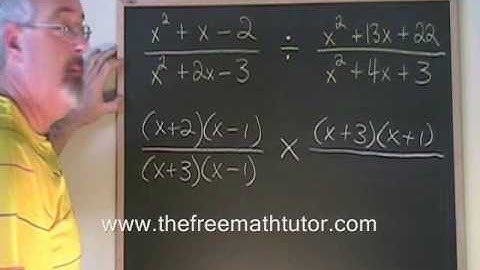Dividing Algebraic Fractions
