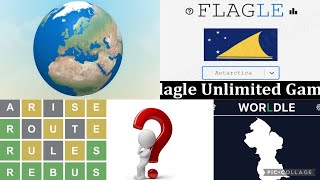 Playing 4 WORDLE Variants In 1 VIDEO (Wordle, Globle, Flagle, Worldle)