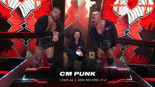 CM Punk Returns to AEW and Forms CMFTR with Tag Team Champs FTR on Collision Debut!