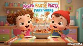 🍝 Pasta Pasta Pasta Everywhere! | Fun Food Song for Kids | HAPPYLAND RHYMES