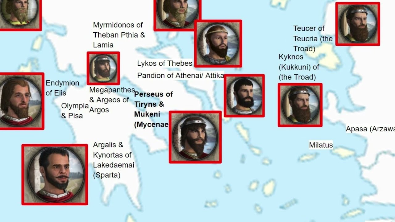 My Bronze Age Maps - Mycenaean Kings, Perseus, Herakles, Dorians, Pelasgian (1600BC, 1400BC, 1300BC)