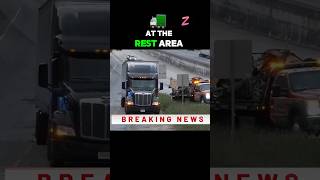 Car crash into parked Truck‼️ 1 killed‼️#truck #driver #car #crash #park #sleep