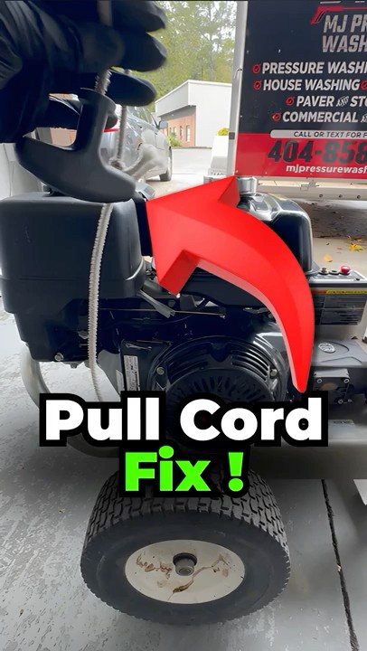 4 GPM Pressure Washer Rope Repair | How to Fix a Broken Pull Start Cord ...