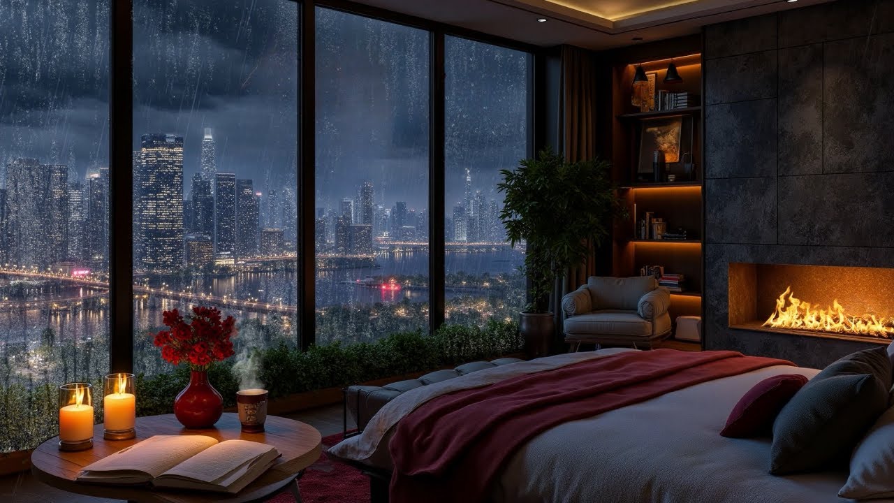 Фортепианная музыка для целебного сна с теплыми звуками дождя помогает при бессоннице и снимает стре