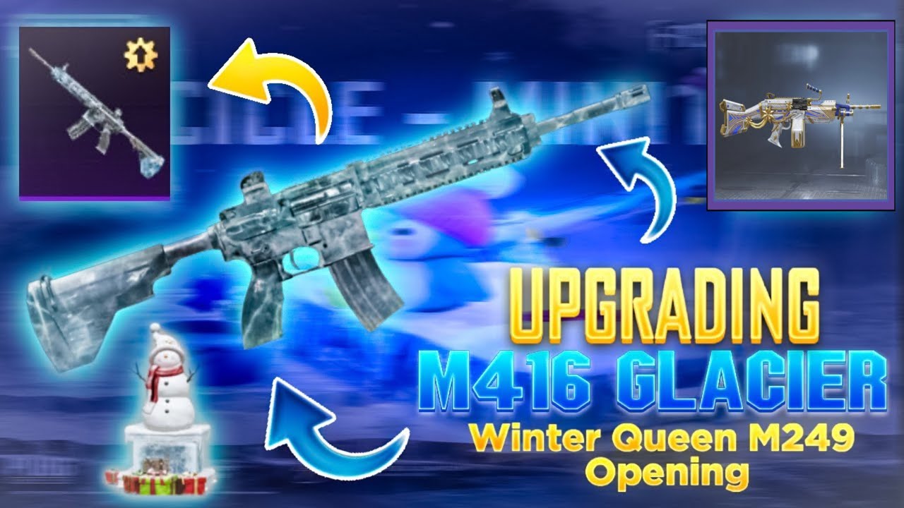 Luckiest Crate Opening Of Winter Queen M249 | Finally M416 Glacier Maxed🥳 | Loot Crate🥶☃️ Mazayy🤣