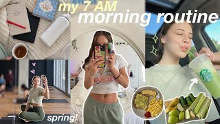 7AM MORNING ROUTINE! healthy & productive habits, self care, + 