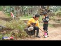 Happy Trip Family Baby Monkey KAKO & LUNA Visit Banon Temple On Mountain