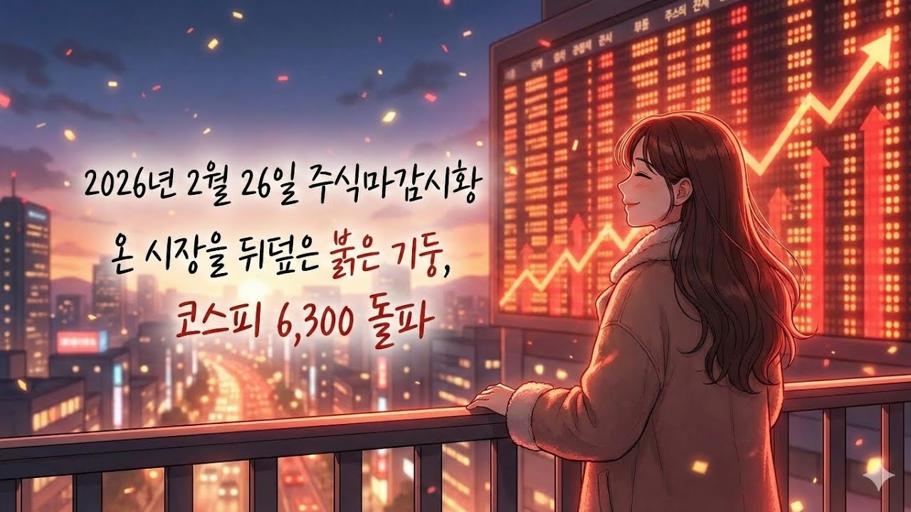 [마감시황] 코스피 6,300 돌파! 삼성전자 1조 달러 시대, 지금 추격 매수해도 될까? (절대 주의사항)