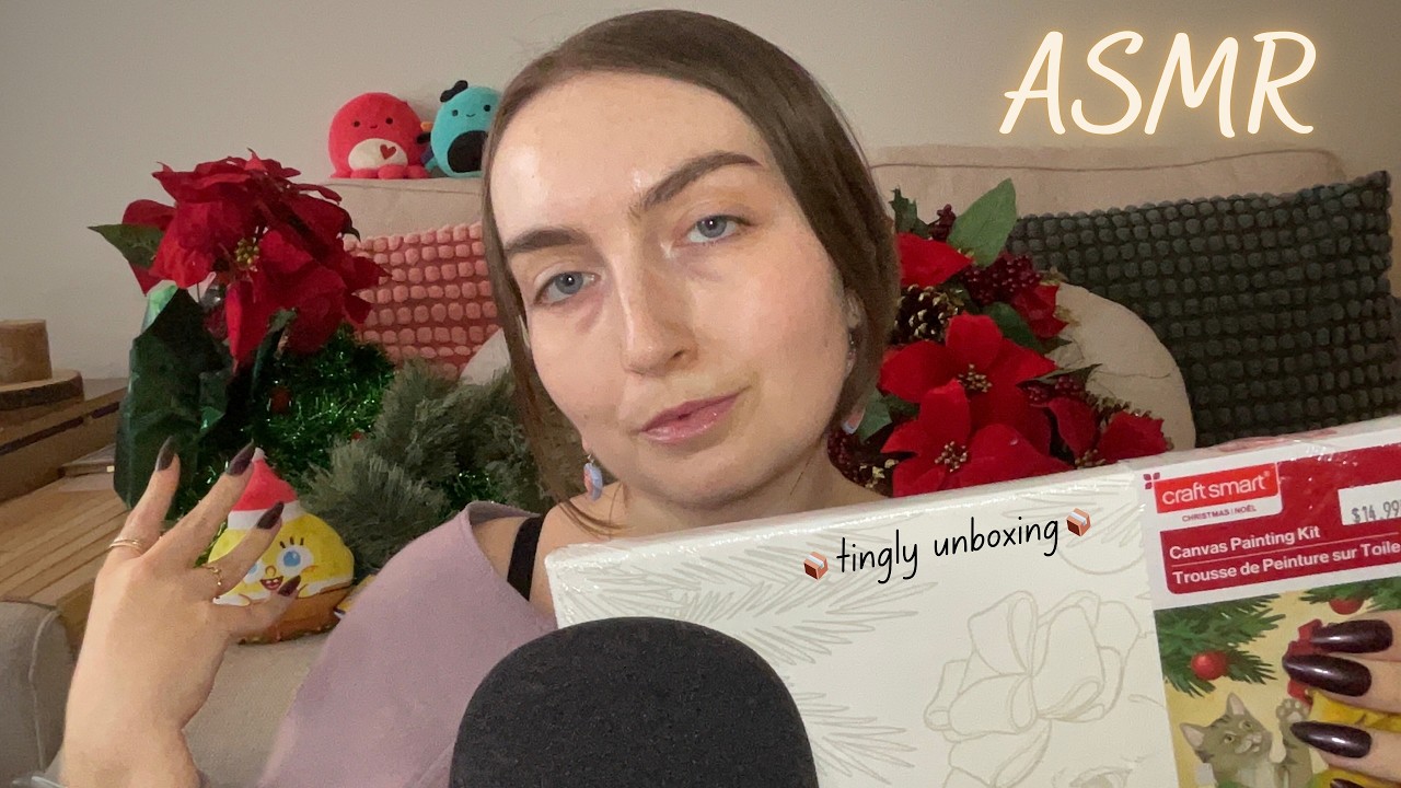 ASMR | Opening a blind box of goodies (Michaels $10 box, tapping, over-explaining + close whispers)