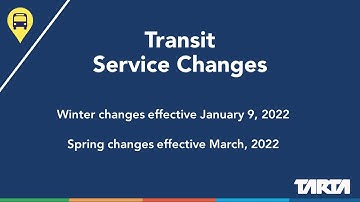 Public Meeting: Spring 2022 Transit Service Changes
