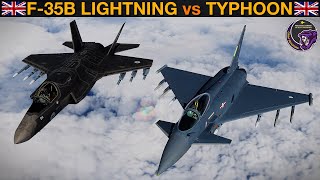 F35B Lightning II vs Eurofighter Typhoon: BVR Battle & Dogfight | DCS