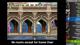 Castlevania: Portrait of Ruin Richter speedrun in 34:00
This is one of my few completed runs of this so far and my personal best as of 6/12/2013. This is still a ways behind Aftermaths best Richter time, but figured this makes a fun watch so I uploaded it anyway. The only notable glitch in the run is the multi-hit glitch on bosses; when 4 different types of attacks (Richters whip and bible paired with Marias birds and dragon in most cases) hit bosses on the same frame, the damage stacks every single frame for a while. This destroys many bosses. In-game time is 32:57. Castlevania: Portrait of Ruin Richter speedrun in 34:00