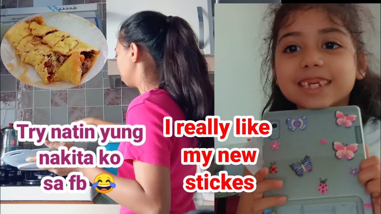 Happy sa sticker niya + nagluto ng nakita sa social media 