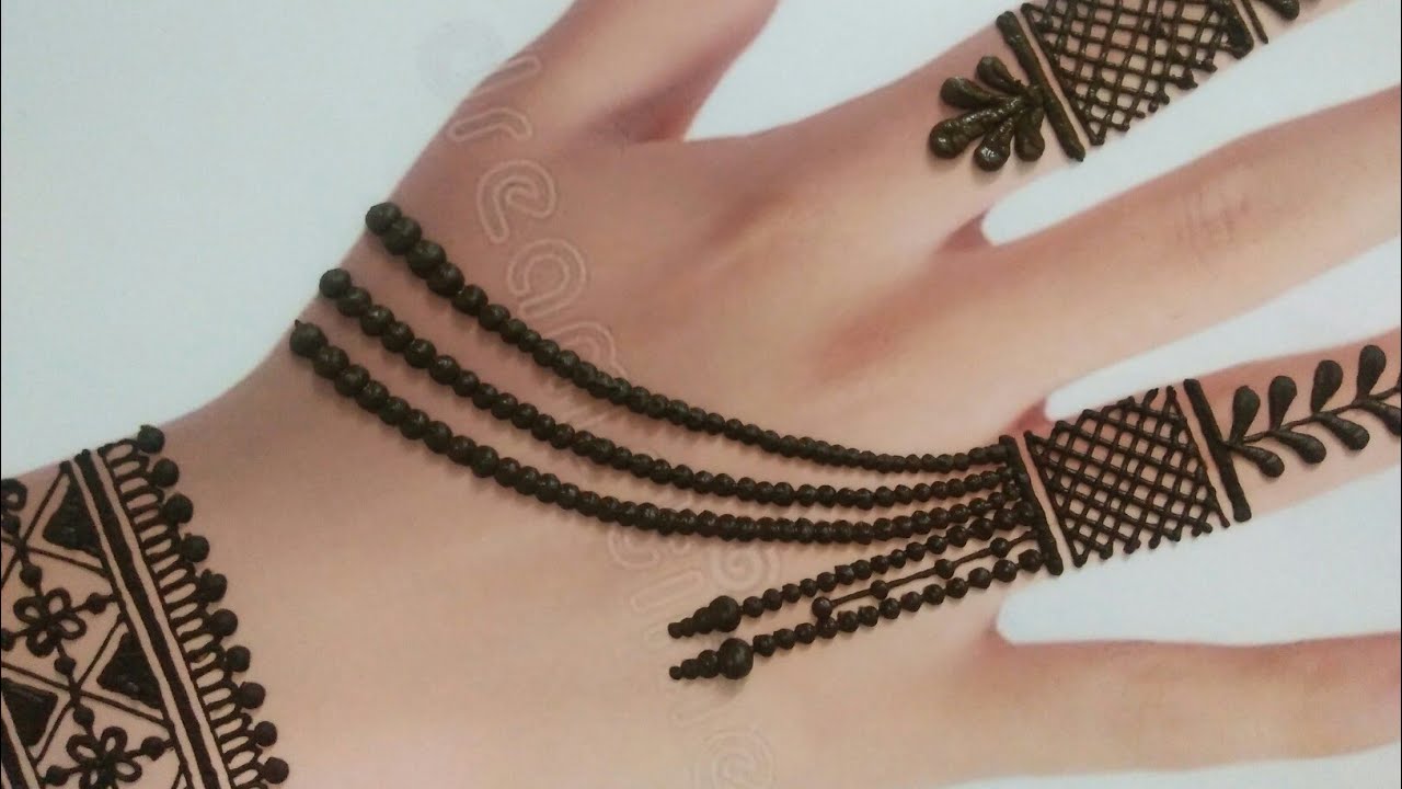 Simple Stylish Back Hand Mehndi Design Easy Jewellery Style Mehndi Design Eid Special Youtube