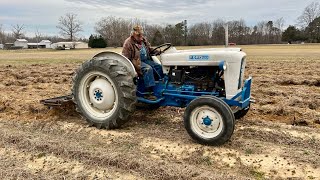 Ford 2000 Tractor Pulling A Spring Tooth Tiller