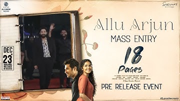 Allu Arjun Mass Entry @ 18Pages Pre Release Event | Nikhil, Anupama | Sukumar | Surya Pratap