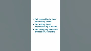 Signs of Autism Spectrum Disorder