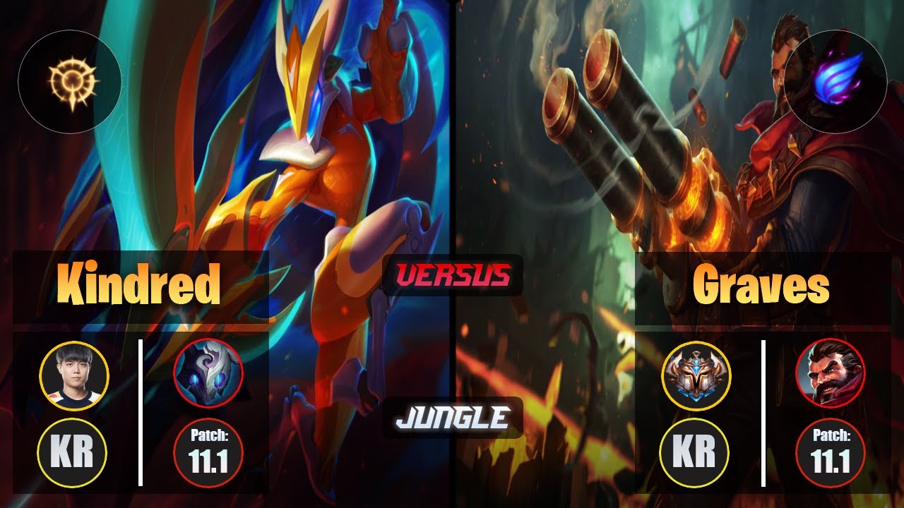 Cuzz KINDRED (Jungle) [Press the Attack] VS GRAVES - Challenger KR Patch 11.1