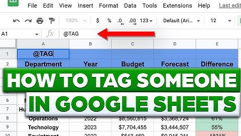 How To Tag Someone In Google Sheets | Classical Finance